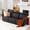 Black, variant on OMOCCUIT 100.4" Modular Sectional Sofa with 6-Position Adjustable Headrests, Chenille 3 Seat Cloud Couch for Living Room