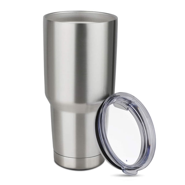 Vaso con tapa de 30 oz, vaso de viaje de doble pared con aislamiento al vacío de acero inoxidable, taza de café aislada duradera, taza térmica con tapa a prueba de derrames