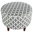 thumbnail image 3 of MJL Furniture Designs MJL Furniture Sophia Round Fulton Upholstered Ottoman Aqua, 3 of 5