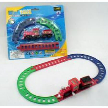 Wind Up Toy Train Set With Track And Cars