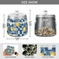 thumbnail image 2 of Yayeee Ashtray with Lid for Cigarette Smokeless Stainless Steel Home Ash Holder, Retro Plaid Lemon, 2 of 7