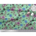 thumbnail image 2 of Soimoi Polyester Crepe Fabric Leaves & Floral Artistic Decor Fabric Printed Yard 52 Inch Wide, 2 of 5