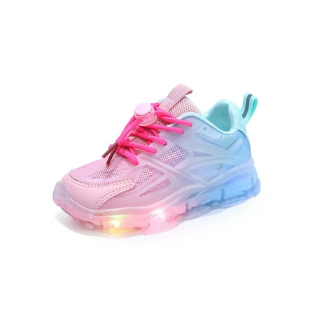 

SIMANLAN Kids Sneakers Comfort Athletic Shoes Sport Running Shoe Boys Girls Fashion Trainers Children Breathable Pink 1Y