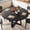 Black (without texture), variant on Round Dining Table for 4-6,Kitchen Dining Room Circle Dinner Pedestal Table,42" Farmhouse Kitchen Table with Storage,Space Saving Wood Kitchen & Dining Room Furniture
