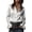 04#White, variant on Satin Blouses for Women Casual Long Sleeve Button Down Silk Shirts Dressy Business Work Tunic Top Brown L