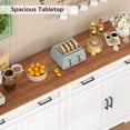thumbnail image 6 of Buffet Cabinet with Storage and Drawers, 63" Large Sideboard Buffet Cabinet with Adjustable Shelves and Doors, Modern Farmhouse Coffee Bar for Kitchen, Dining Room, White, 6 of 8