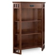thumbnail image 1 of Leick Riley Holliday 3 Shelf Corner Bookcase in Mission Oak, 1 of 8
