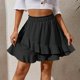 thumbnail image 1 of ICHUANYI Clearance Women's Fashion Solid Color Dress High Waist Ruffles Irregular Wrinkles Design Skirt(Black, L) ICHUANYI WER2023080906989, 1 of 4