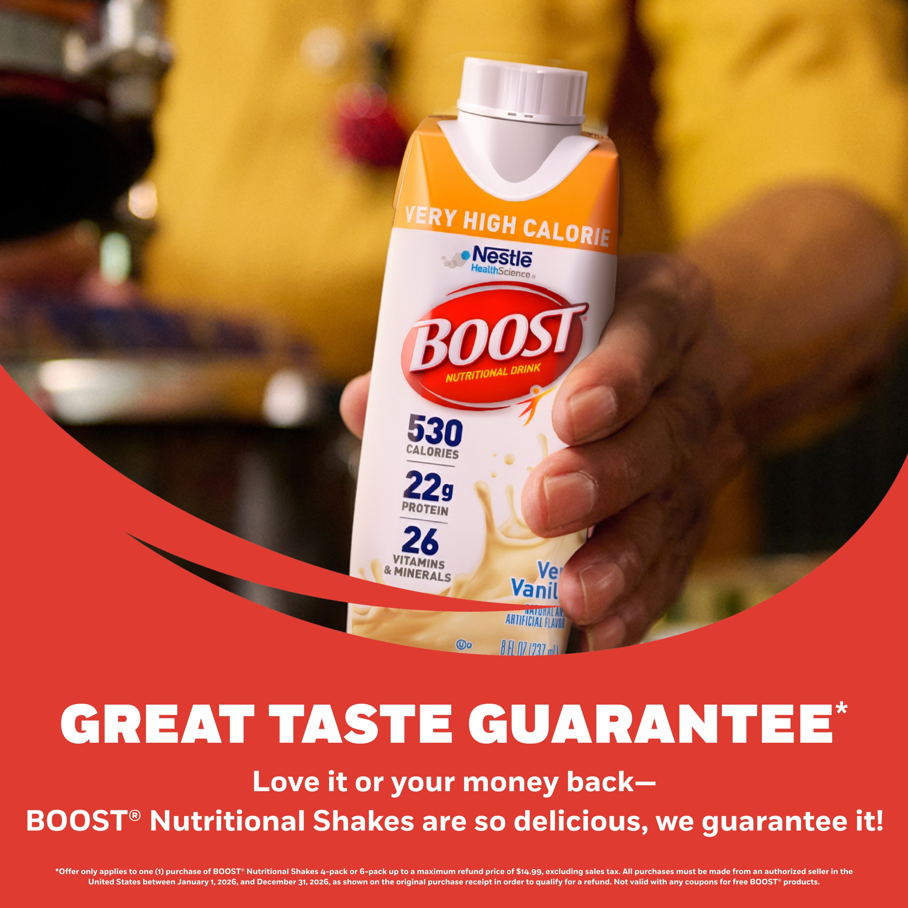 Boost Very High Calorie Vanilla Nutritional Drink 4 Pack