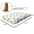 thumbnail image 2 of Fish Pet Bed, Nautical Seascape Underwater Elements in Various Stripes Geometric Shapes and Colors, Resistant Pad for Dogs and Cats Cushion with Removable Cover, 24" x 39", Multicolor, by Ambesonne, 2 of 4