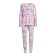 thumbnail image 5 of Catherine Malandrino Women's Long Sleeve French Terry Top and Pants Pajama Set, 2-Piece, 5 of 5