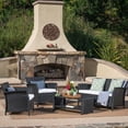thumbnail image 4 of Christopher Knight Home Santa Lucia Outdoor 4-pc. Cushioned Wicker Chat Set by  Grey/Silver, 4 of 5