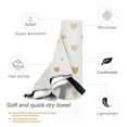 thumbnail image 3 of YFYANG Adult Microfiber Quick Dry Bath Towels, Golden Heart Pattern Beach Towel, Home Camping Travel Essentials, 27.5" x 55", 3 of 9