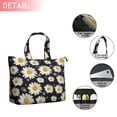 thumbnail image 2 of Black White Flower Pattern Travel Tote Bags for Women Carry On,Large Weekender Bags for Women Travel,Multi Functional Duffle Bag for Work,Shopping,Sports, 2 of 5