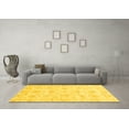thumbnail image 3 of Ahgly Company Indoor Round Oriental Yellow Modern Area Rugs, 5' Round, 3 of 4