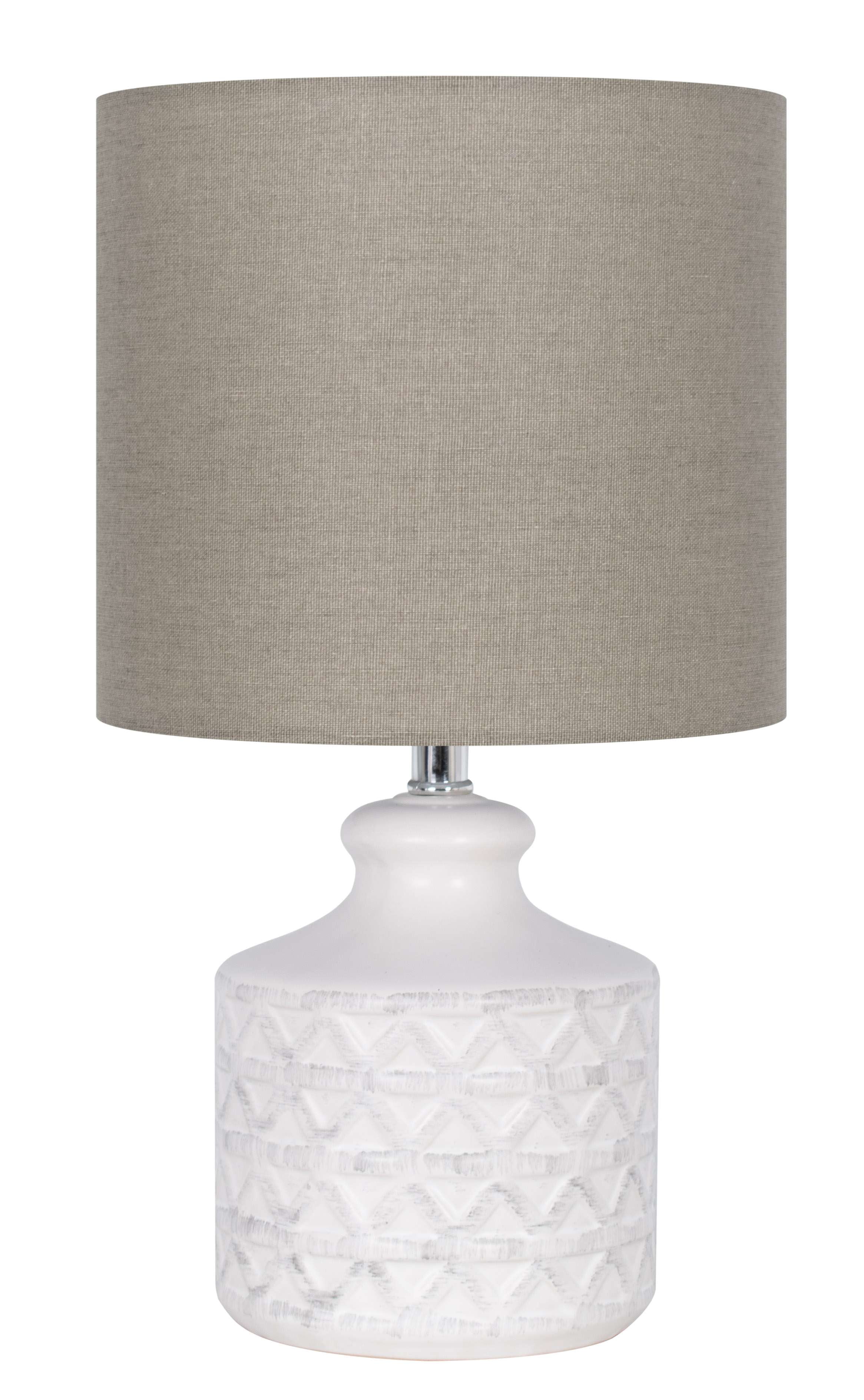 (2 pack) Better Homes & Gardens 15" Diamond Weave Ceramic Table Lamp, White, Transitional