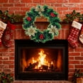 thumbnail image 5 of Gumesh All-Weather Artificial Winter Wreath - Pre-Decorated for Front Door, Fireplace & Stair Railing, Ready-to-Hang Christmas Decor, 5 of 6