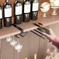 thumbnail image 6 of Under Cabinet Glass Holder Rack - Stemware Storage Hanger System for Bar Use with No-Drill Shelf Installation - Black, 6 of 7