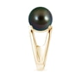 thumbnail image 3 of Angara Solitaire Tahitian Cultured Pearl Double Shank Ring in 14K Yellow Gold for Women | June Birthstone Jewelry for Her, 3 of 8