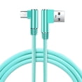 thumbnail image 1 of Injueey Línea de datos tejida de nailon de doble codo de 1/2/3 metros para Cable de datos de teléfono Android USB 3,0 Cable de repuesto Teléfono y Comunicación Menta verde 3 metros, 1 of 6