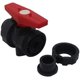 thumbnail image 1 of Válvula doble unión para encolar diam 40 mm válvula de bola válvula de bola de pvc válvula de bola esférica para piscina (diámetro interior 40 mm), negro + rojo ZefeiWu 8390614047723, 1 of 1