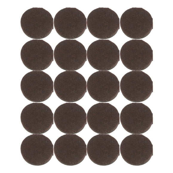 24 almohadillas antideslizantes para muebles de madera, autoadhesivas, de fieltro, redondas, antiarañazos, color marrón
