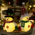 thumbnail image 6 of 10 Inch Lighted Plush Snowman Figurine Battery Operated Tabletop Holiday Decoration Winter Home Decor, 6 of 10