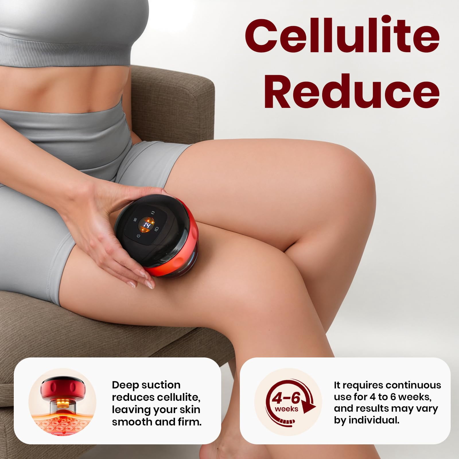 Flaremore  Smart Cupping Massage Therapy Set, Electric Therapy Massager Kit, Portable Electric Cupping,5-in-1 Adjustable 12 Levels Smart Cupping Massager,Gua Sha Massage Tool,Red