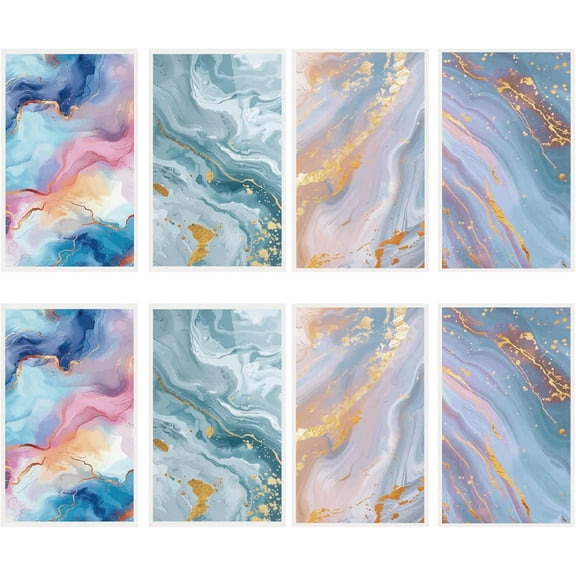 20 Sheets 4 Styles Clay Transfer Paper Colorful Ceramics Fluid Marble Water Soluble Transfer Sheet for Polymer Clay Underglaze Decals Earrings Jewelry Making Crafting DIY Pendants Hair Clip
