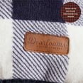 thumbnail image 4 of Dearfoams Royal Plush Reverse to Super Soft Sherpa Body Pillow, 20" x 48", Navy White Check, Polyester Fill, 4 of 7