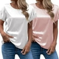 thumbnail image 5 of FJUCHAI Women Loose T-Shirts Short Sleeve Tees Tops Summer Crewneck Blouse T-Shirt for Womens S-2XL, 5 of 6
