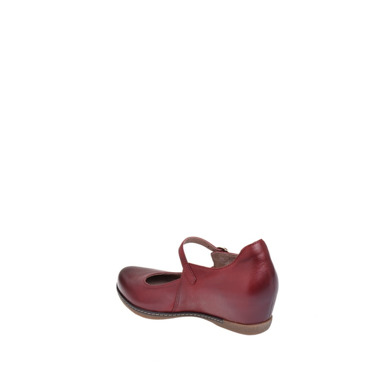 Dansko Loralie Mid Wedge Mary Jane Loafer Red Nubuck