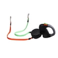 thumbnail image 2 of Flmtop Dual Traction Ropes in One Design Auto Telescopic Puppy Dog Pet Walking Leash Black, 2 of 9