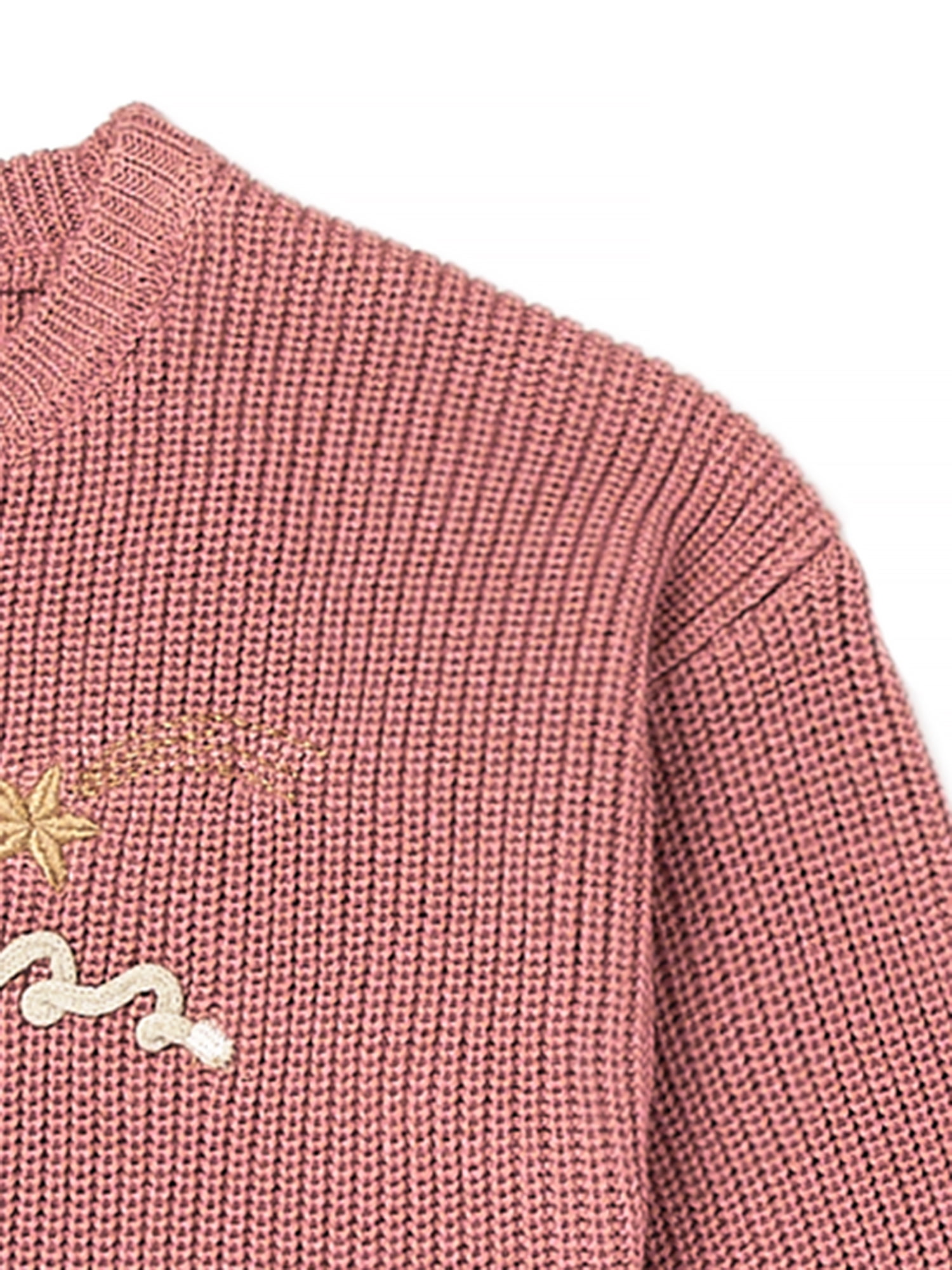 Modern Moments by Gerber Toddler Girl Embroidery Sweater, Sizes 12 Months -5T