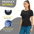 thumbnail image 2 of Junlan Sauna Suit for Women Waist Trainer Vest Heat Trapping Zipper Shirt for Workout Sports(Blue X-Large), 2 of 6