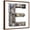 Brown Frame, variant on Art.com Industrial Metal Alphabet Letter E Art Print by donatas1205, 24" x 24"