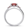 thumbnail image 4 of Diamond-Capitals 2.15 Carat Round Cut Garnet Gemstone Beautiful Engagement Ring for Ladies in Solid 18K White Gold Size 7, 4 of 7