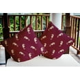 thumbnail image 3 of 20" x 20" Simply Daisy Sea Horses Indoor/Outdoor Pillow, Maroon Red Qty 1, 3 of 6