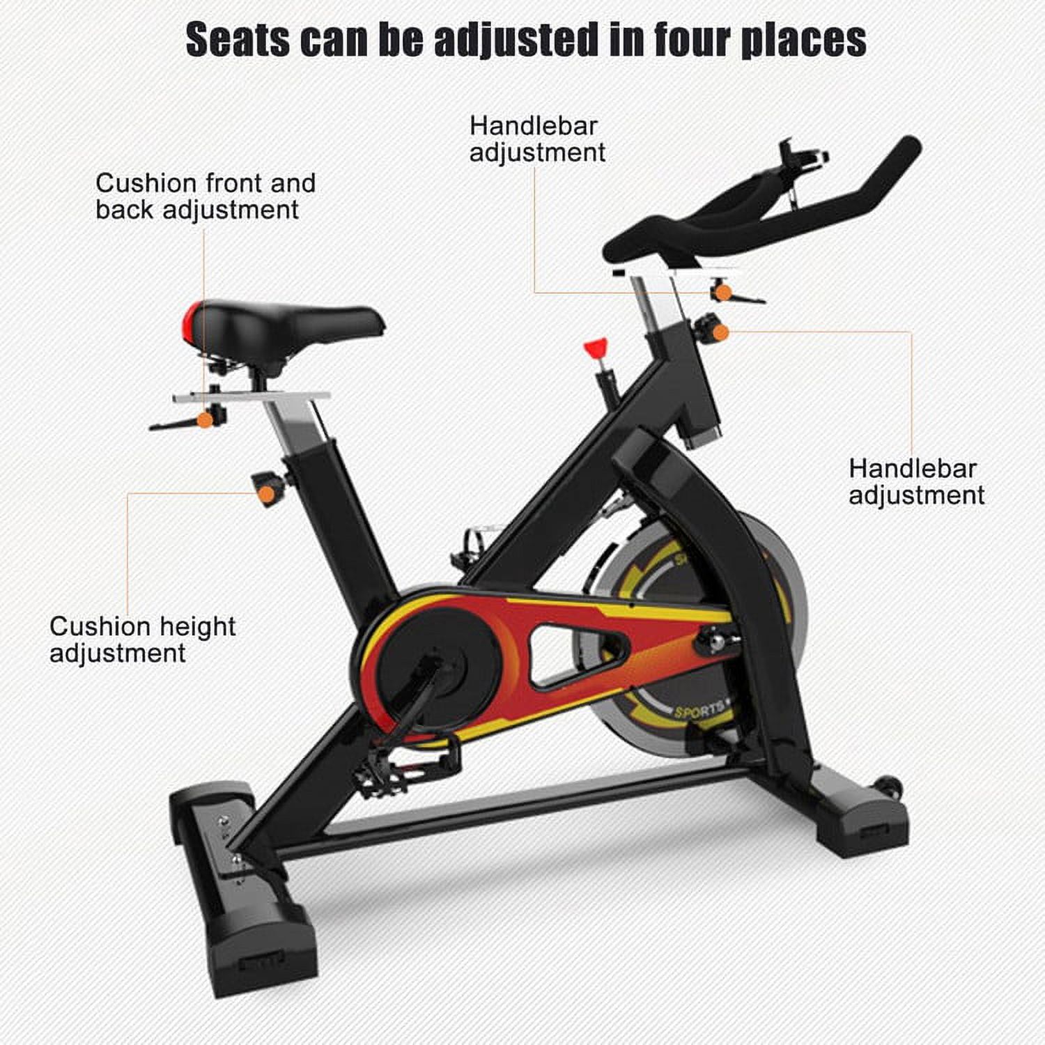 Stationary Exercise Bicycle Trainer Fitness Cardio Aerobic Exercise Bicycle Trainer S500(Black) - image 5 of 6