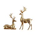 thumbnail image 4 of 2 piezas de esculturas de alce, figuras decorativas de ciervo, adornos de mesa de resina para Oro, 4 of 9