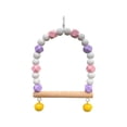 thumbnail image 2 of Parrot Claw Sharpening Stick, Frosted Sandstone Standing Pole with Wooden Beads, Interactive Colorful Swing Perch for Bird Exercise and Play, 21x13cm, 2 of 6