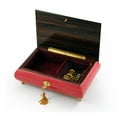 thumbnail image 2 of Radiant 18 Note Red Wine Violin Inlay Musical Jewelry Box - Somewhere Over the Rainbow, 2 of 2