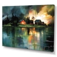 thumbnail image 2 of Designart "Abstract Clouds Above Country Houses" Abstract Landscape Canvas Prints, 2 of 7