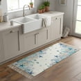 thumbnail image 6 of Area Rug with Tassels 2' x 5', Watercolor Blue Starfish Kitchen Runner Rug for Hallway Bedroom Throw Rugs, Classic Marine Life Corals Soft Door Mat for Bathroom Entrance Living Room, 6 of 9