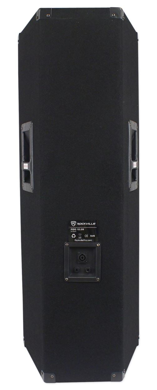 Rockville RSG12.2 Dual 12” 2000 Watt 3-Way 8-Ohm Passive DJ/Pro Audio PA Speaker