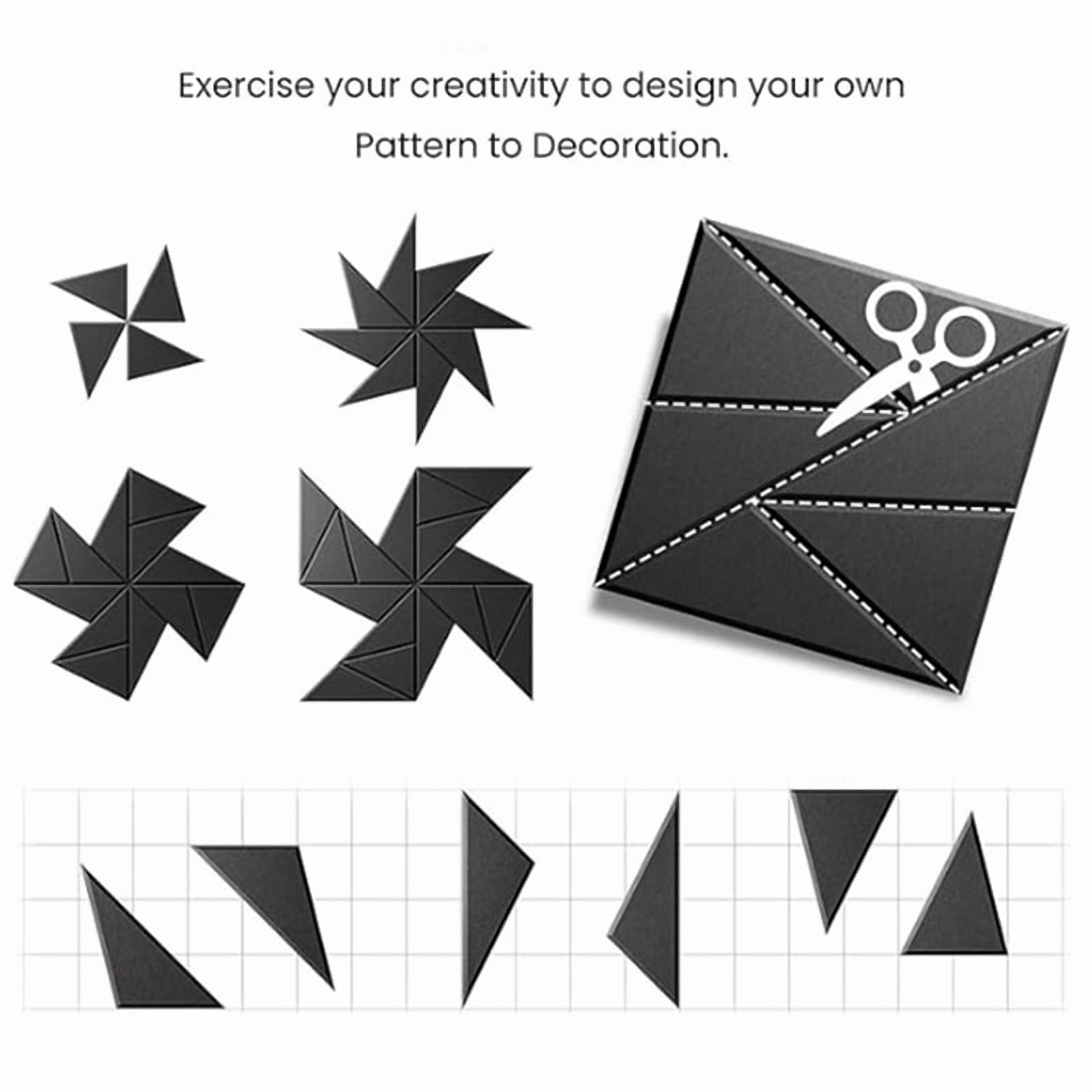 12 Pack Self Adhesive Acoustic Panels 11.8inch X 11.8inch Sound Proof Foam Panels (Black)