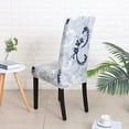 thumbnail image 4 of Zhuge Dining Chair Cover for Dining Room Set of 6 Grey Stretch Removable Washable Kitchen Parsons Chair Covers 6 Pack, Flower Pattern C, 4 of 5