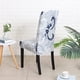 thumbnail image 3 of Nvzi Dining Chair Cover for Dining Room Set of 6 Grey Stretch Removable Washable Kitchen Parsons Chair Covers 6 Pack, Flower Pattern C, 3 of 4