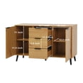 thumbnail image 5 of 47.2" Kitchen Cabinet with 3 Drawers & 2 Doors, Sideboard Buffet Cabinet with Storage, Wood Coffee Bar Cabinet, Kitchen Buffet Cupboard, Natural, 5 of 9