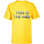 Star Wars The Mandalorian Mando & the Child This Is The Way - Short Sleeve T-Shirt for Kids - Customized-Yellow